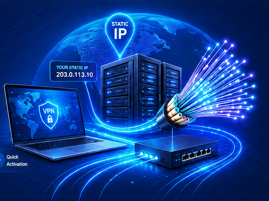 SCF TECH Static IP VPN Fiber Network